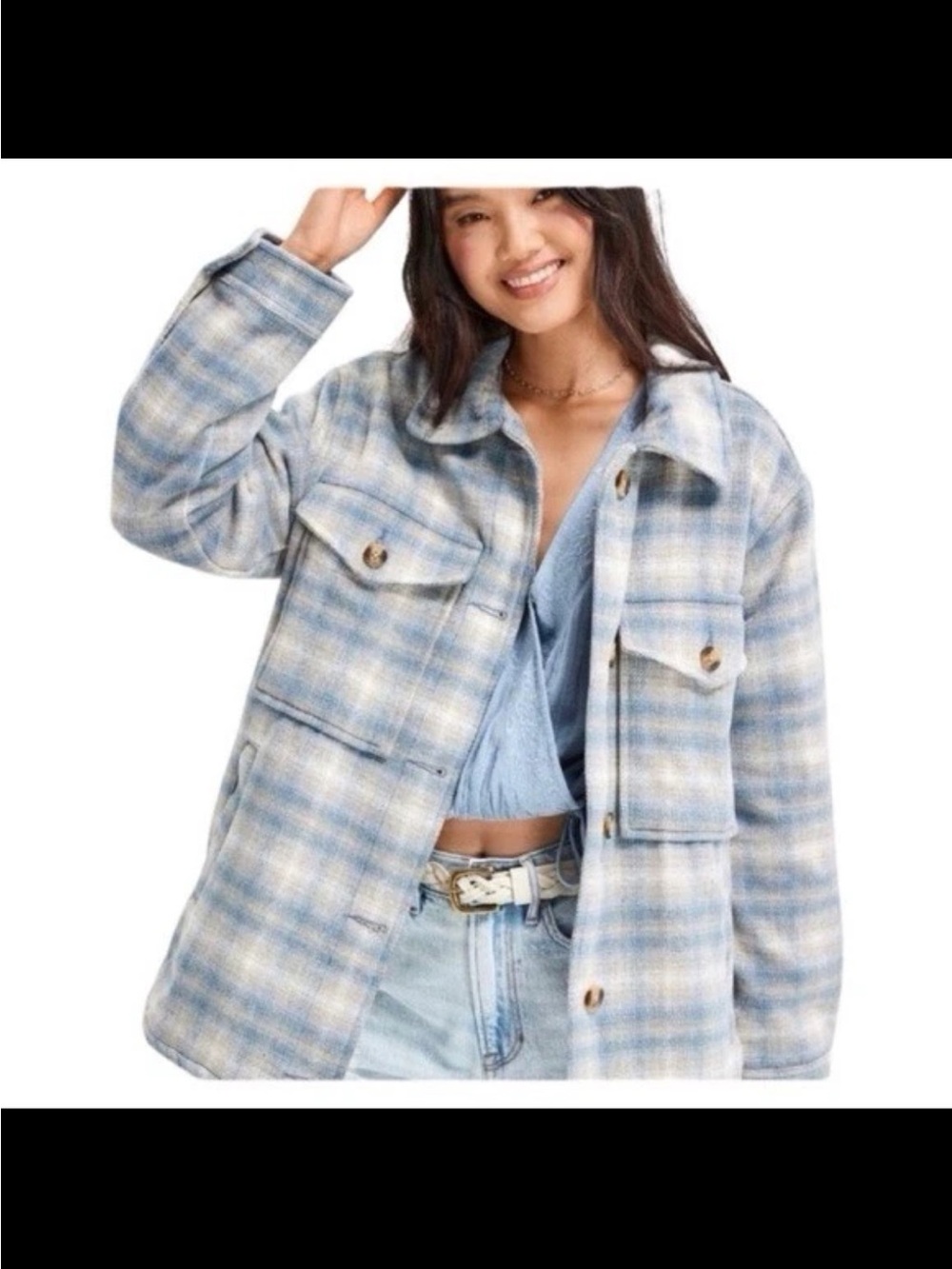 NWT American Eagle Oversized Soft Plaid Jacket